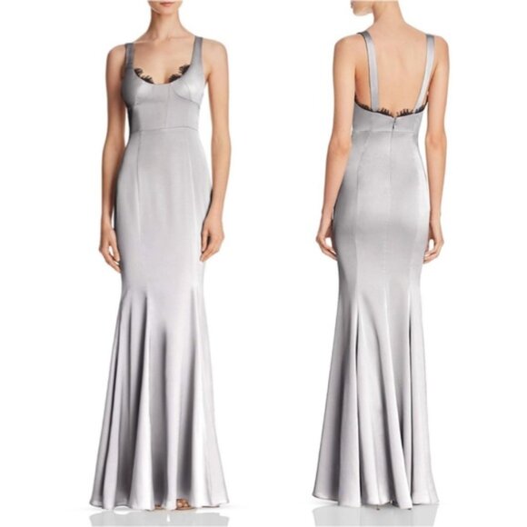 Fame and Partners Dresses & Skirts - FAME AND PARTNERS Ara Satin Lace Trim Dress